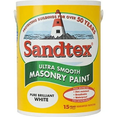Image of Sandtex Ultra Smooth Masonry Paint 5L Pure Brilliant White