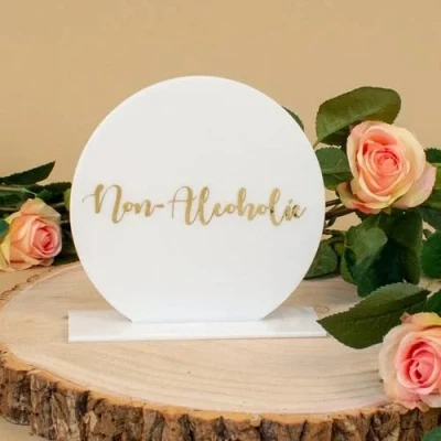 Image of Custom Non Alcoholic Acrylic Drink Sign