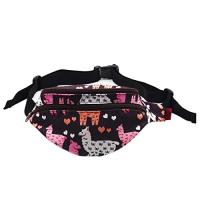 Image of Llama Gifts Bags Work for Women Fanny Pack Waist Belt Bag Hip Canvas Bum Pouch Girls