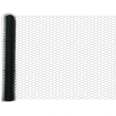 Image of vidaXL Hexagon Fence Green 1.2x10 m Steel