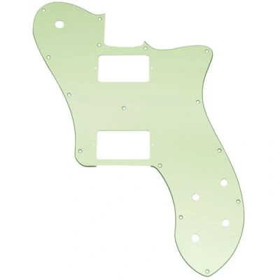 Image of Musiclily Pro 15 Holes Covered HH Guitar Pickguard for Mexico Fender 72 Tele Deluxe Style Electric Guitar, 3Ply Mint Green