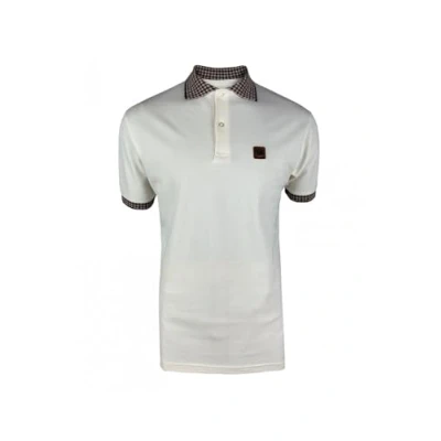 Image of Trojan Gingham Check Trim Pique Polo TR/8865 3XL Ecru