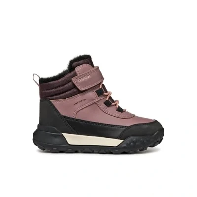Image of Geox J TREKKYUP Girl B AB Snow Boot, DK Rose, 5 UK Child