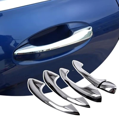 Image of DIYUCAR for Benz A Class A180 A200 A250 W177 V177 2019 2020 Car ABS Chrome Door Handle Cover Trim LHD Accessories (Polish Silver)