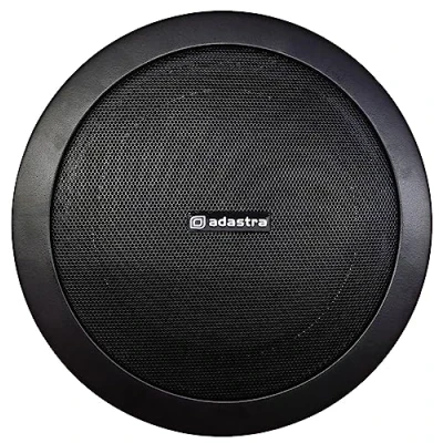 Image of Adastra Metal Framed Quick Fit Ceiling Speaker Black 100V