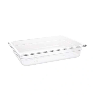 Image of Vogue 1/2 Gastronorm Container 65mm 3.8 Litre Clear Catering Food Storage Pan