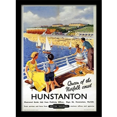 Image of Pyramid International Hunstanton Memorabilia, Multi Colour, 30 x 40 cm