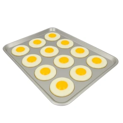 Image of Samuel Groves Made in England 1817 Egg Fryer 12 Indents, Aluminium