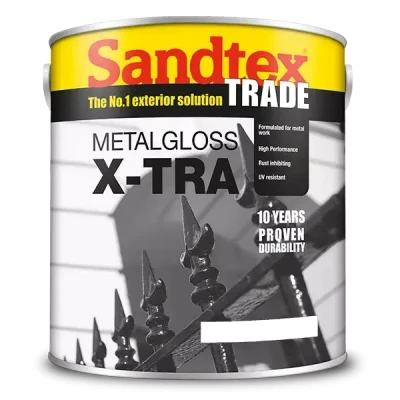 Image of Sandtex Trade Metal Gloss X Tra, White 2.5L