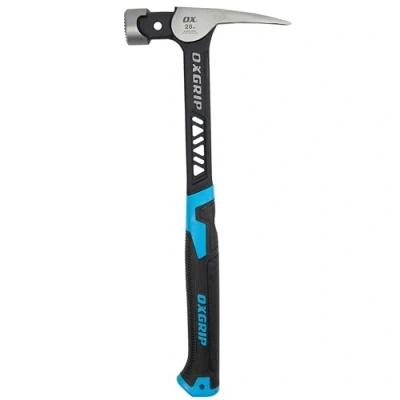 Image of OX Pro 28 Ounce Ultrastrike Framing Hammer Robust Striking Power, Vibration Dampening Bridged Neck, Ultimate Durability One Piece Steel Handle, Ergonomic Non Slip Grip, and Enhanced Safety Features