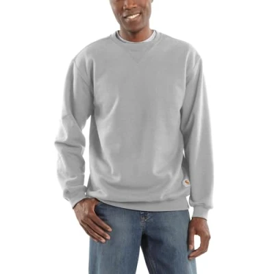 Image of Carhartt Men&#039;s Loose Fit Midweight Crewneck Sweatshirt, Heather Grey, M