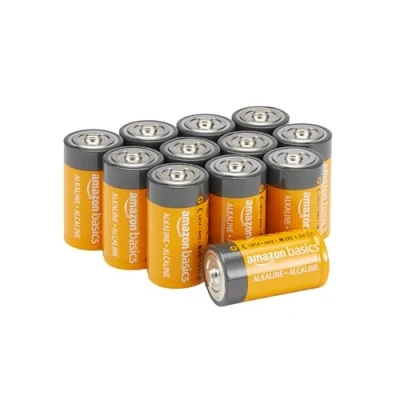 Image of Amazon Basics C Cell 1.5 Volt Everyday Alkaline Batteries, 12 Pack (Appearance may vary)