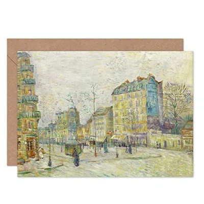 Image of Artery8 Vincent Van Gogh Boulevard De Clichy Fine Art Greeting Card Plus Envelope Blank Inside