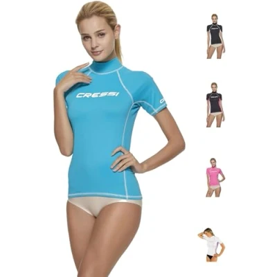 Image of Cressi Women&#039;s Rash Guard, Aquamarine, X Small Size 1 UK