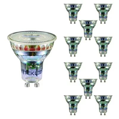 Image of TEKLED® GU10 LED Bulbs Energy Saving 4W Light Bulb 50W Halogen Spotlight Equivalent MR16 5000K 350LM NONDIMMABLE 10 Pack Cool White Daylight