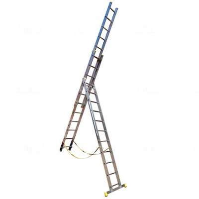 Image of 11 Rung 3 Section Stair Combi All in One Extension Ladder, Step Ladder &amp; Free Standing Ladders