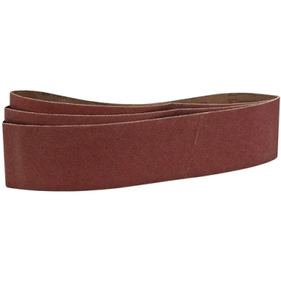 Image of Draper Abrasive Sanding Belts, 100 x 915mm, 80 Grit (Pack of 3)