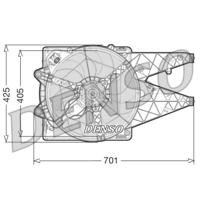 Image of 51821155 Cooling Fan DENSO DER09100 FIAT: Doblo II Estate