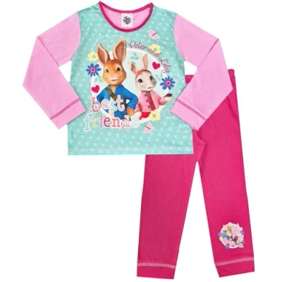 Image of Peter Rabbit Girls Pyjamas Character Nightwear (Peter Best Friends, 4 5 Years)