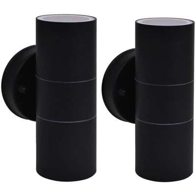 Image of vidaXL Outdoor Wall Lights 2 pcs Stainless Steel Up/Downwards