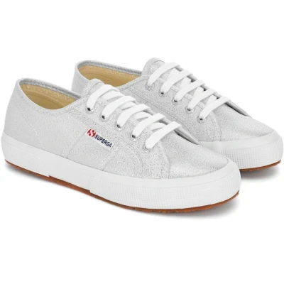 Image of Superga 2750 Trainers, Women&#039;s, Size: 7.5, Silver Textile
