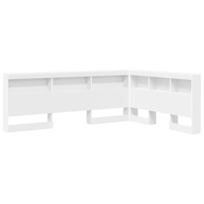 Image of Storage Headboard with Shelf White 140 cm Engineered wood Vidaxl