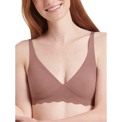 Image of Sloggi Womens ZERO Microfibre 2.0 Soft Bra Brown Polyamide Size Medium