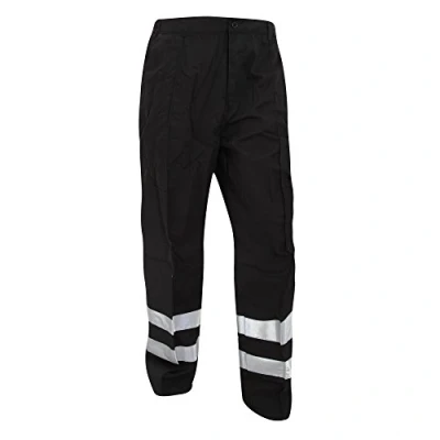 Image of Yoko Mens Reflective Ballistic Trousers (Regular) / Hi Vis Workwear (36W x Regular) (Black)