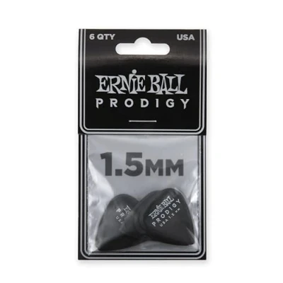 Image of Ernie Ball 1.5 mm Black Standard Prodigy Picks 6 Pack