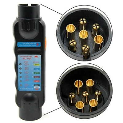 Image of SmartSpec 7 Pin Trailer Wiring Tester Towing Horsebox Caravan Truck Vehicle Light Electrics Circuit Diagnostic Tool 12V