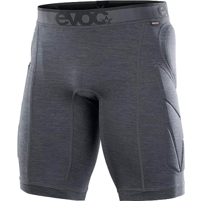 Image of EVOC Crash Pants, Cycling Shorts (incl. Hip Protectors and Protective Padding, S.Leisure Material, S.Café Technology Against odours, Machine Washable, Size: XL), Carbon Grey