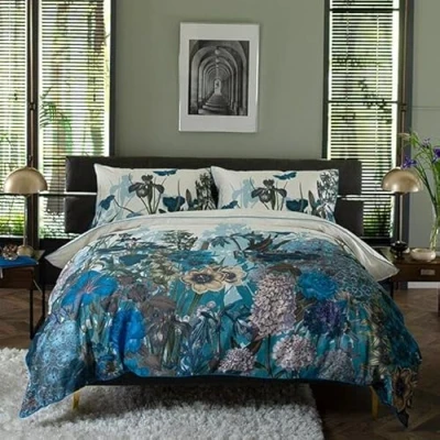 Image of The Lyndon Company Tivoli Blue Duvet Set Single
