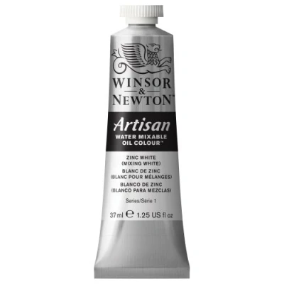 Image of Winsor &amp; Newton 1514748 Artisan 37 ml Water Mixable Oil Colour Tube Zinc White/Mixing White