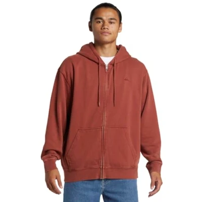 Image of Quiksilver ZIP Up HOODIE SALT WATER Men Brown XS