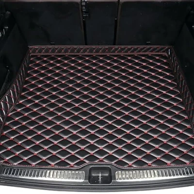 Image of Car Leather Boot Liner Mats For MG HS PHEV 2018 2023, Auto Rear Trunk Carpet Cargo Tray Protector Pad Waterproof Luggage Mat Styling Accessories,D/Black Red