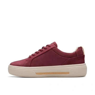 Image of Clarks Hollyhock WALK Trainers, Women&#039;s, Size: 4, Burgundy Nubuck