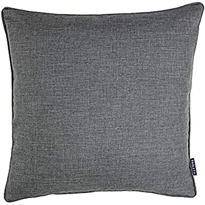 Image of Riva Home Twilight Piped Reversible Feather Filled Cushion Silver One Size