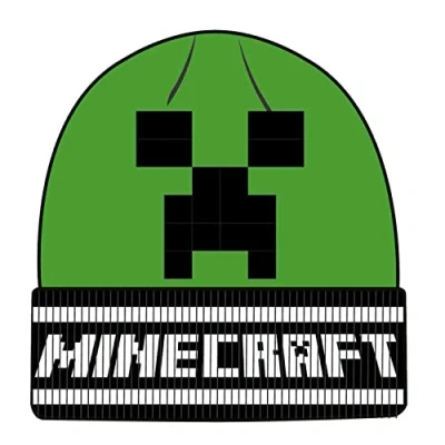 Image of Heroes Inc Minecraft Creeper Face Beanie Hat