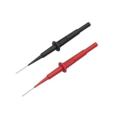 Image of Aofan 1 Pair Red/Black Multimeter Universal Probe Test Pin 1mm, 4mm Socket for Banana Plug, Piercing Needles,Plug Insulated,Quality Material,600V/1A