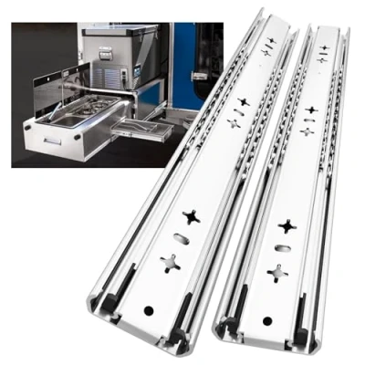 Image of AOLISHENG Heavy Duty Drawer Runners 550mm Strong Slides Without Lock Draw Runners, Load Capacity 120Kg, Side Mount 1 Pair, 22 inch