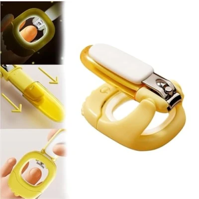Image of Nail Clipper with Magnifying Glass, 3 in 1 Clipper,Nail Clippers Fold Away Magnifier and Led Light,Folding Splatter Proof Case,Anti Pinch