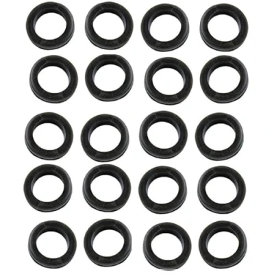 Image of Merriway BH03777 (20 Pcs) Hole Grommet for Electrical Wall Surface and Back Boxes, 19mm (3/4 inch) Pack of 20 Pieces, Black