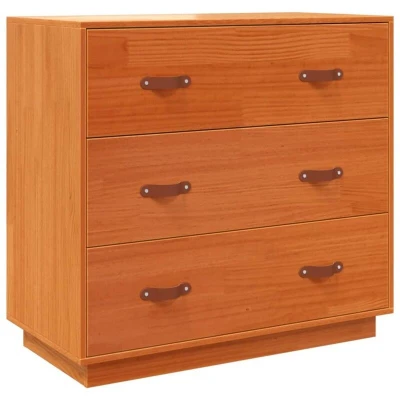 Image of vidaXL Sideboard Wax Brown 80x40x75 cm Solid Wood Pine