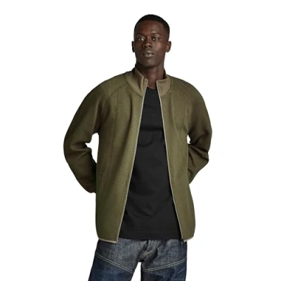 Image of G STAR RAW Men&#039;s Jirgi Zip Slim Tweeter, Brown (turf D23476 D271 273), L