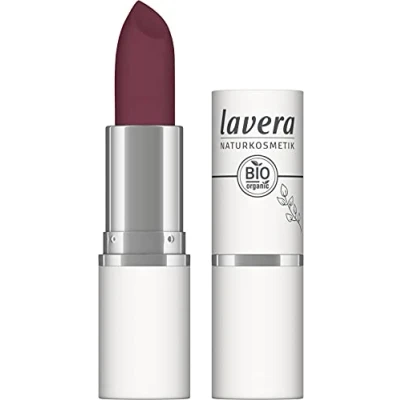 Image of lavera Velvet Matt Lipstick Royal Cassis 06 natural cosmetics Comfortable wear, no drying out the lips Longlasting Gluten free Organic blossom butter &amp; sunflower oil 4,5g