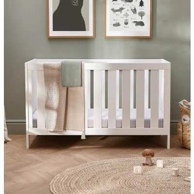 Image of Silver Cross Bromley Convertible Cot White to Toddler Bed L145cm x W75cm H87cm Newborn 4 years old