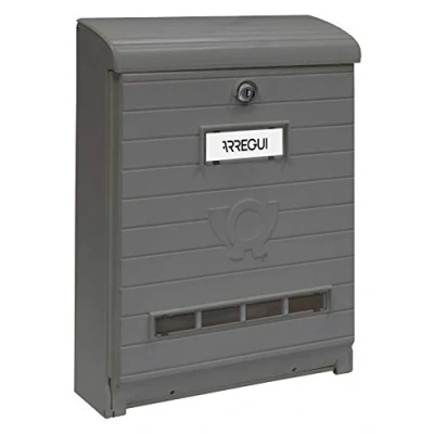 Image of Arregui Mare E1065 Size L Outdoor Plastic (Magazines, Envelopes), Large Capacity Wall, Mailbox, Rainproof, Anti Corrosive, Grey, Tamaño (revistas y sobres C4) 41 x 29.5 9 cm