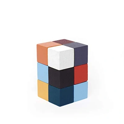 Image of KIKKERLAND Elasti Cube 3D Wooden Puzzle