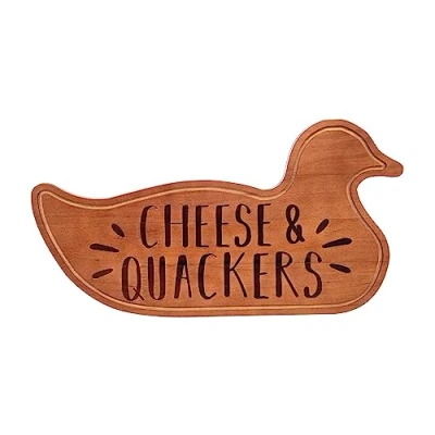 Image of Boxer Gifts Cheese and Quackers Charcuterie Boards Wooden Serving Board &amp; Platter Cute Duck Themed Housewarming for New Home Or Wedding Presents Couple