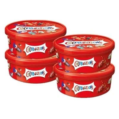 Image of Celebrations Milk Chocolate &amp; Biscuit Bars Sharing Tub 550g Pack of 4 (4x550g)